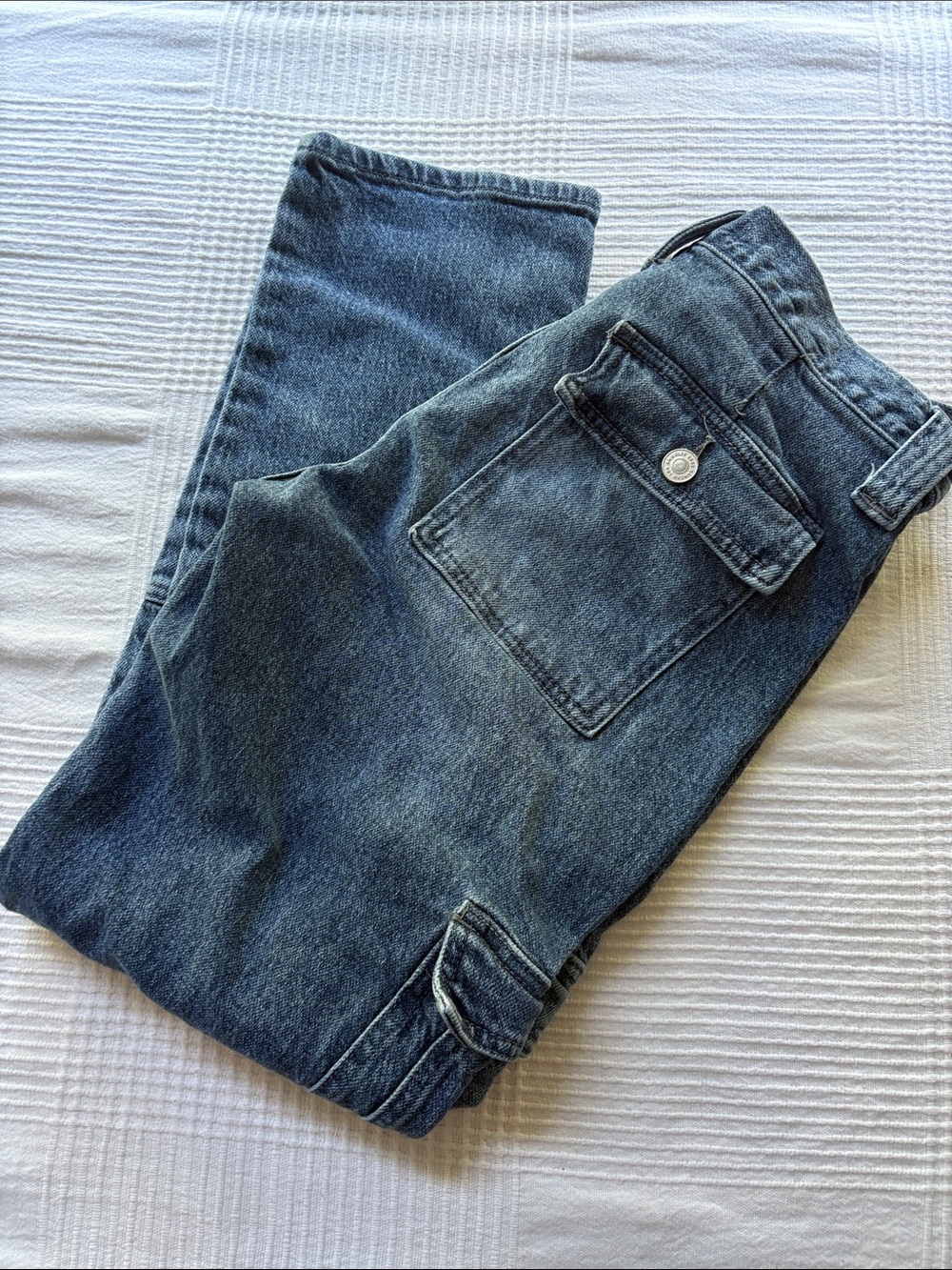 KanCan Women's Straight Leg Dark Blue Denim Jeans